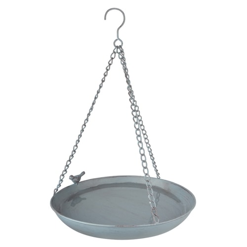 Esschert Design fuglebad hængende grå metal
