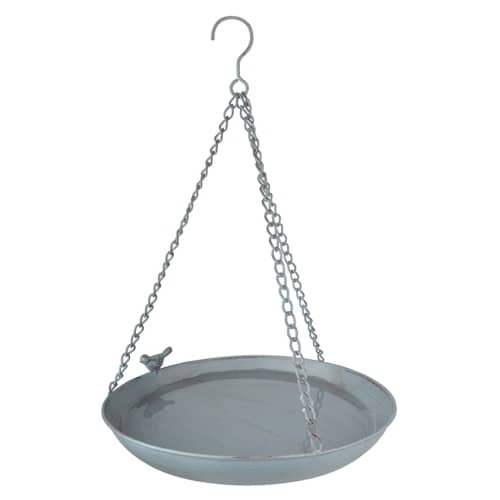 Esschert Design fuglebad hængende grå metal