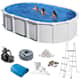 Swim & Fun Basic pool oval 730 x 375 x 132 cm i hvid 28.217 liter
