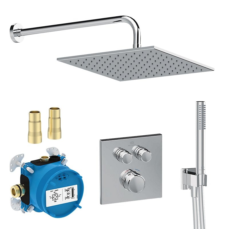 Ideal Standard Ceratherm Navigo brusesystem krom cube med EasyBox indbygning