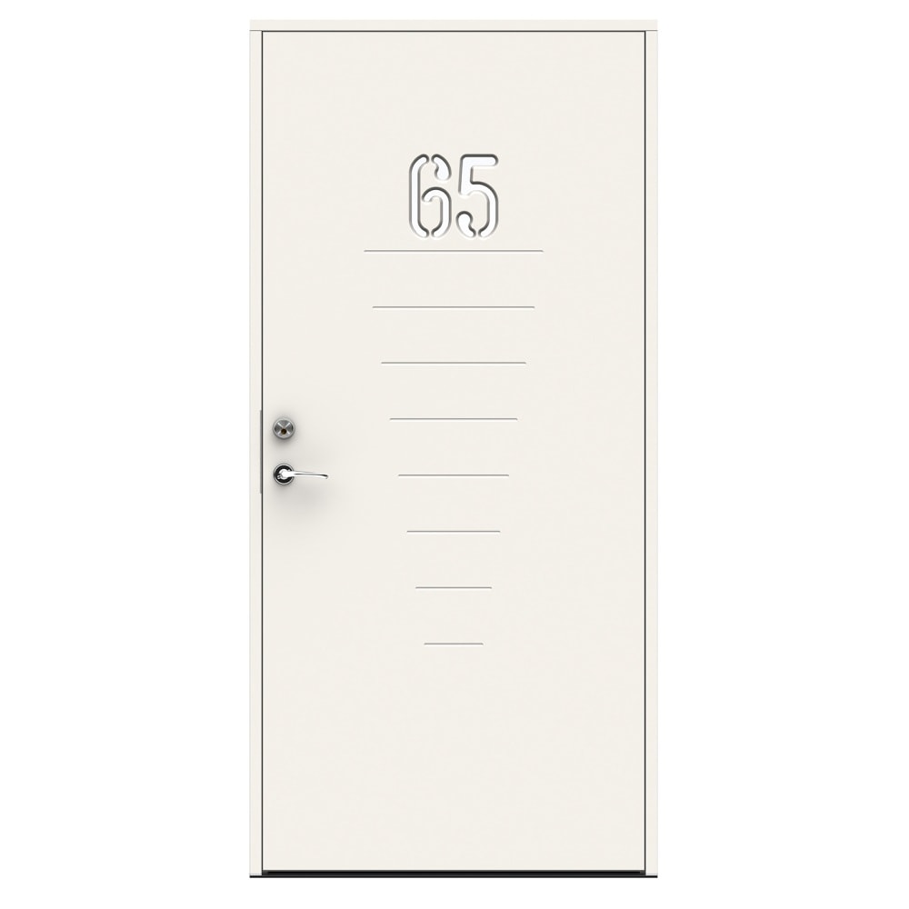 Yderdør, Swedoor Character DIGITS Indadg. m/karm HVID H. Udv. karmmål 948x2115 mm