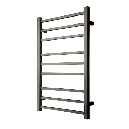 TVS Eldo 9 elektrisk håndklædetørrer firkantet i sort med timer 860 x 530 mm