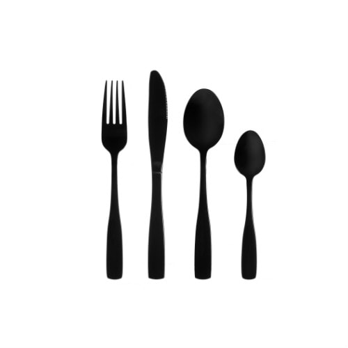 Maku Basic 16 dele bestik i sort stål