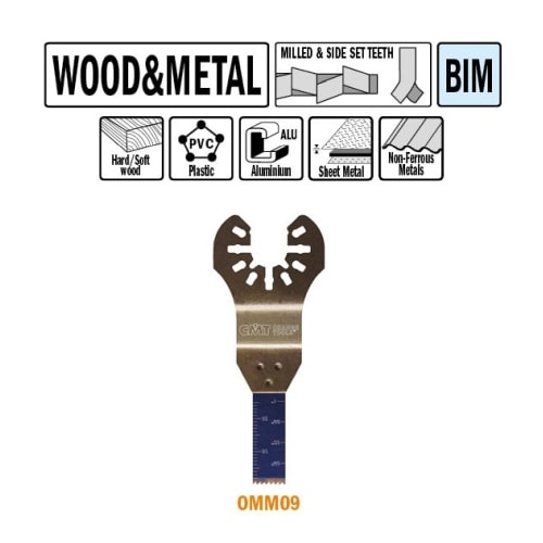 CMT Multicut BIM klinge til træ og metal 10 mm Ekstra holdbar 5 stk.