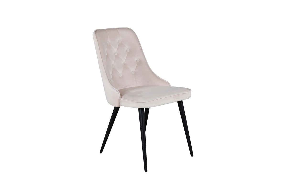 Venture Design Velvet Lyx spisebordsstol i beige og sort