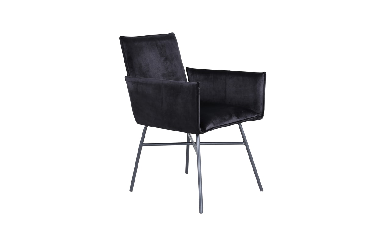 Venture Design Pippi spisebordsstol i sort velour og sort