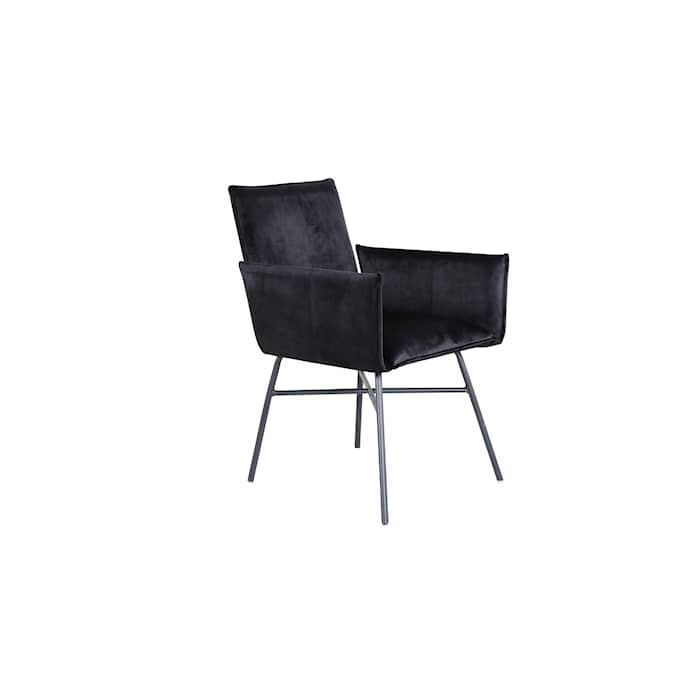 Venture Design Pippi spisebordsstol i sort velour og sort