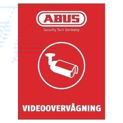 Abus advarselsklistermærke, videoovervågning