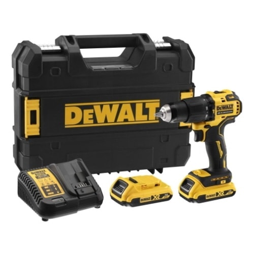 Dewalt DCD709S2T-QW 18V slagboremaskine med 2 x 1,5 Ah batteri og lader