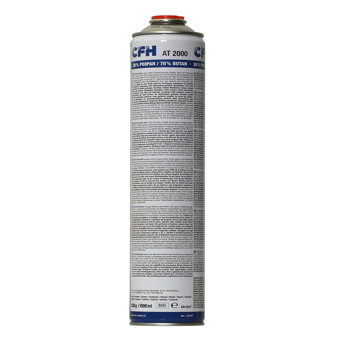 CFH Universal AT2000 gasdåse EU 600 ml / 330 gram