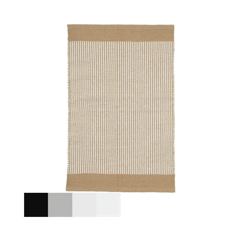 Svanefors Stripe gulvtæppe i iskaffe 70 x 240 cm