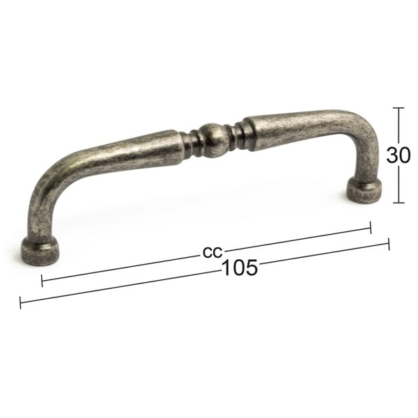 Habo Møbelgreb Cc96 2Stk Nancy Tin