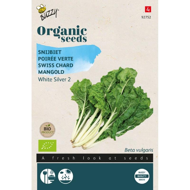 Buzzy Organic bladbede White Silver 2 økologiske frø