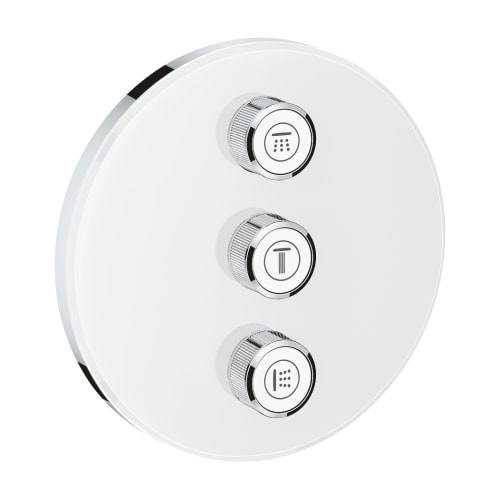 Grohe Grohtherm SmartControl Triple rund volumenkontrol i hvid til indbygning