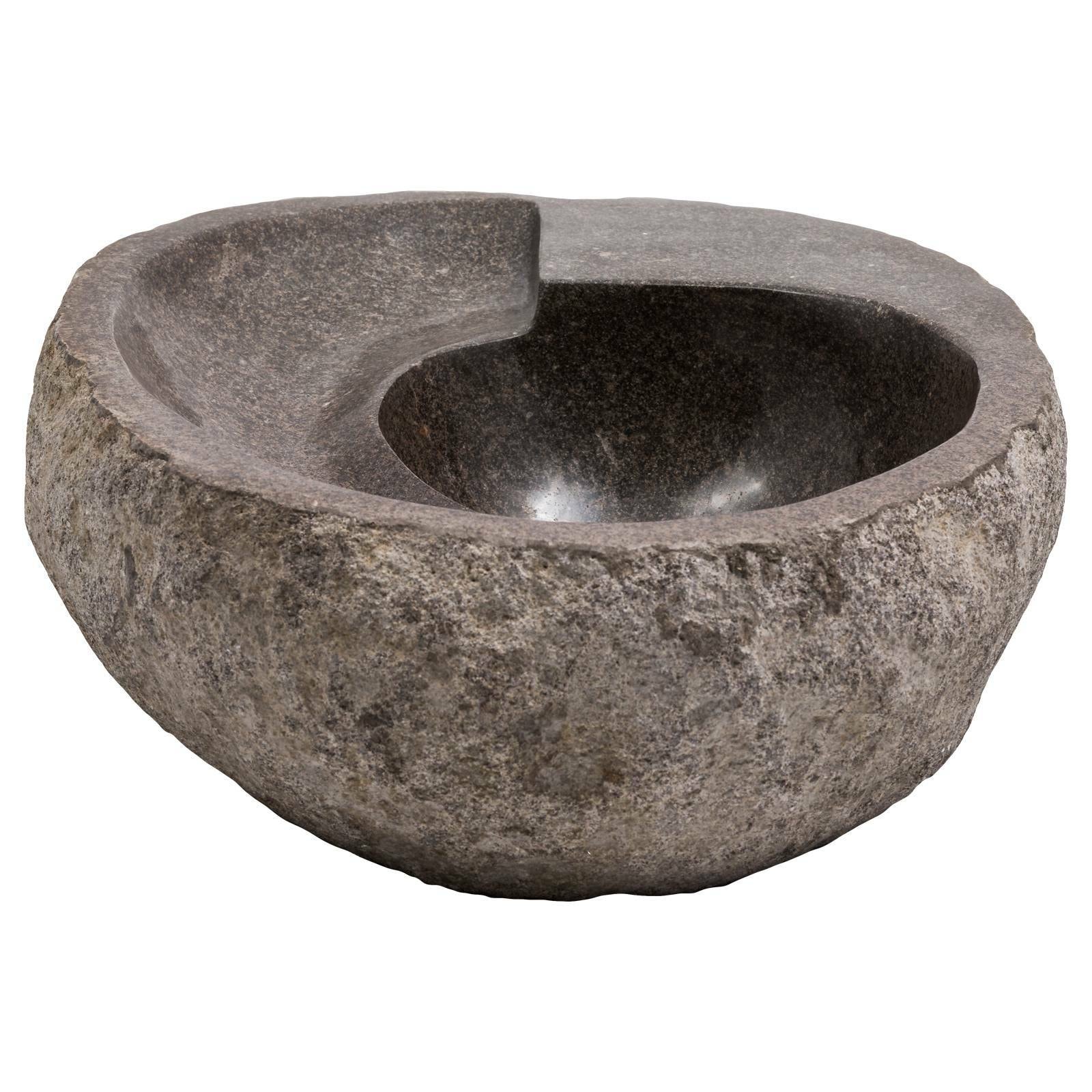 GemLook GL323 håndlavet vask i grå marmor Ø35 cm