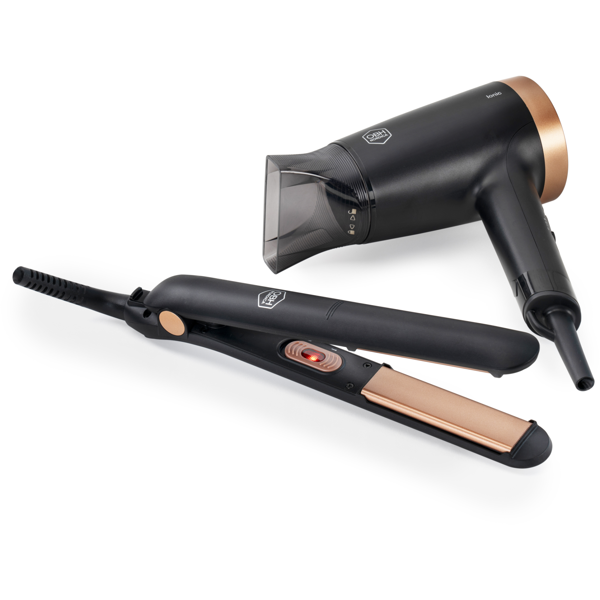 OBH Nordica Glam & Shine føntørrer og glattejern