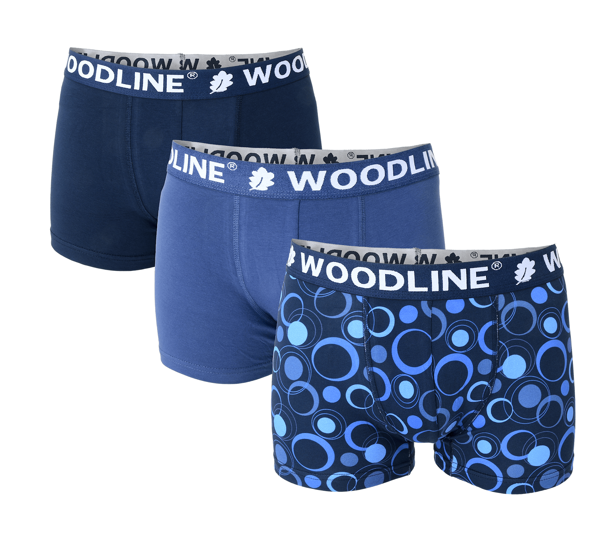 Woodline Boxer Briefs Blue 3-pack 3XL