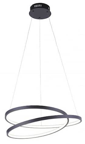Paul Neuhaus Roman LED pendel/loftlampe mat sort dæmpbar Ø55 cm