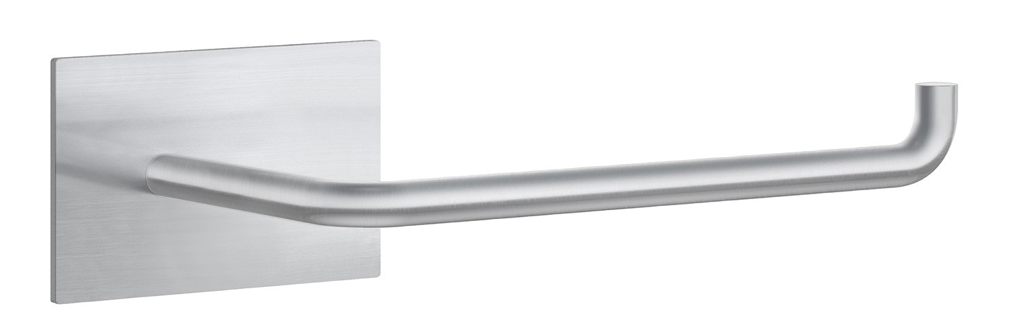 Beslagsboden toiletpapirholder i sort, selvklæbende L160 mm