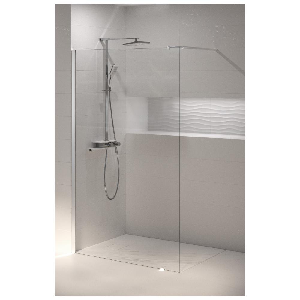 Allibert Spot brusevæg krom profil 90 x 195 cm