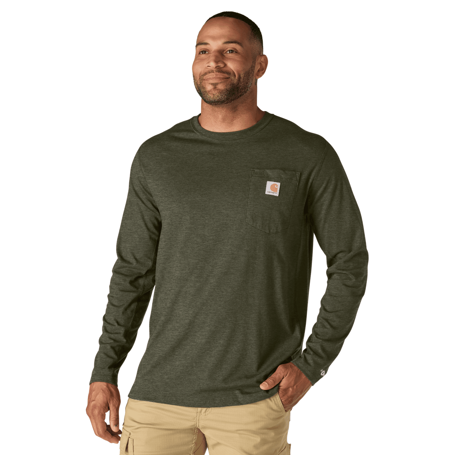 Carhartt Carhartt Force™ Relaxed L/S T-Shirt Men Basil Heather 2XL