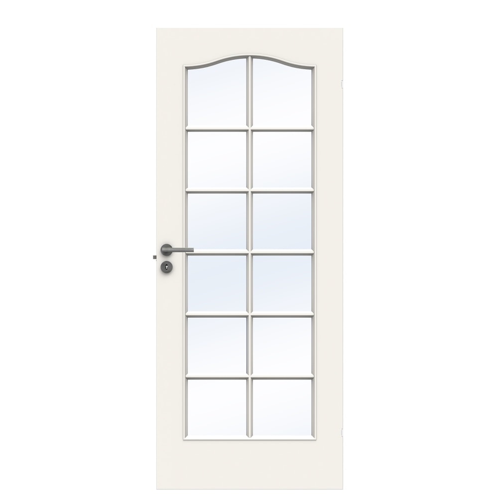 Dør, Swedoor Style SP12B 40 mm hvidmalet m/ hærdet glas - 92,5x194 cm (10x20)