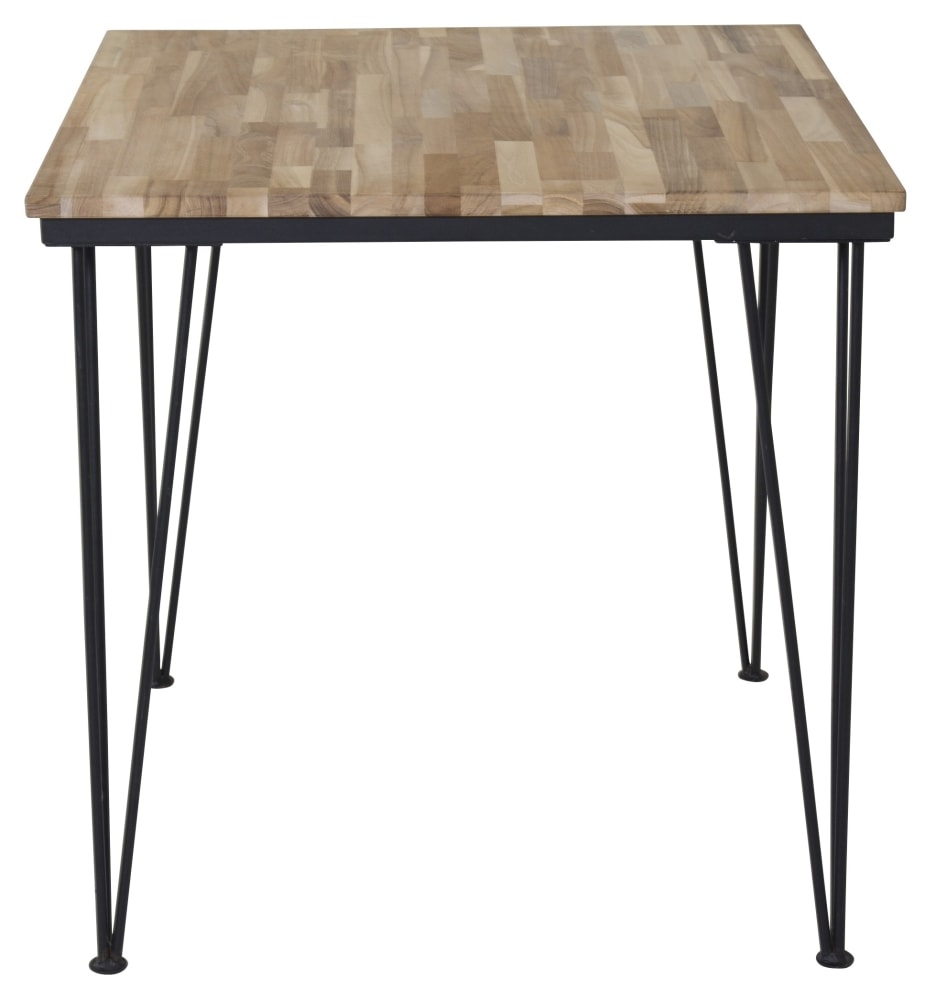 Venture Design Bali spisebord i teak/sort 80 x 80 x H72,5 cm