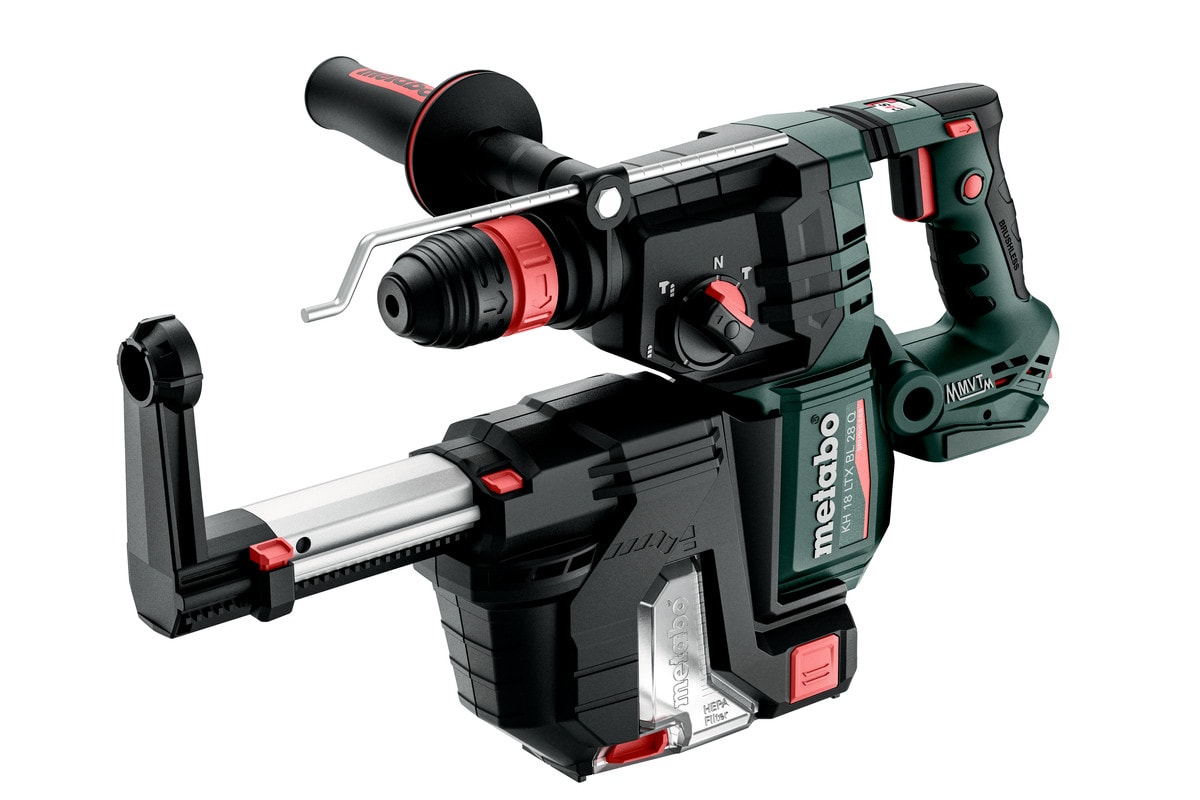 Metabo borehammer KH 18 LTX BL 28 Q Set ISA med dammutsug uden batteri og lader