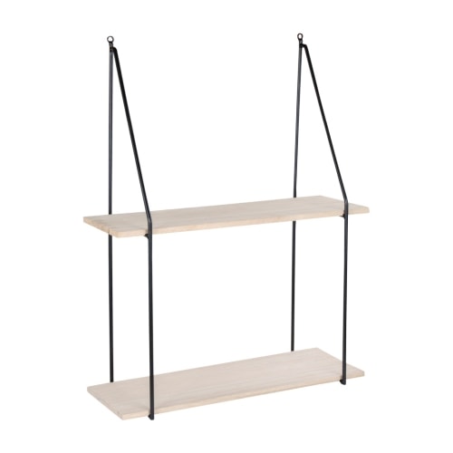 House Nordic Haag træhylder med sort ramme