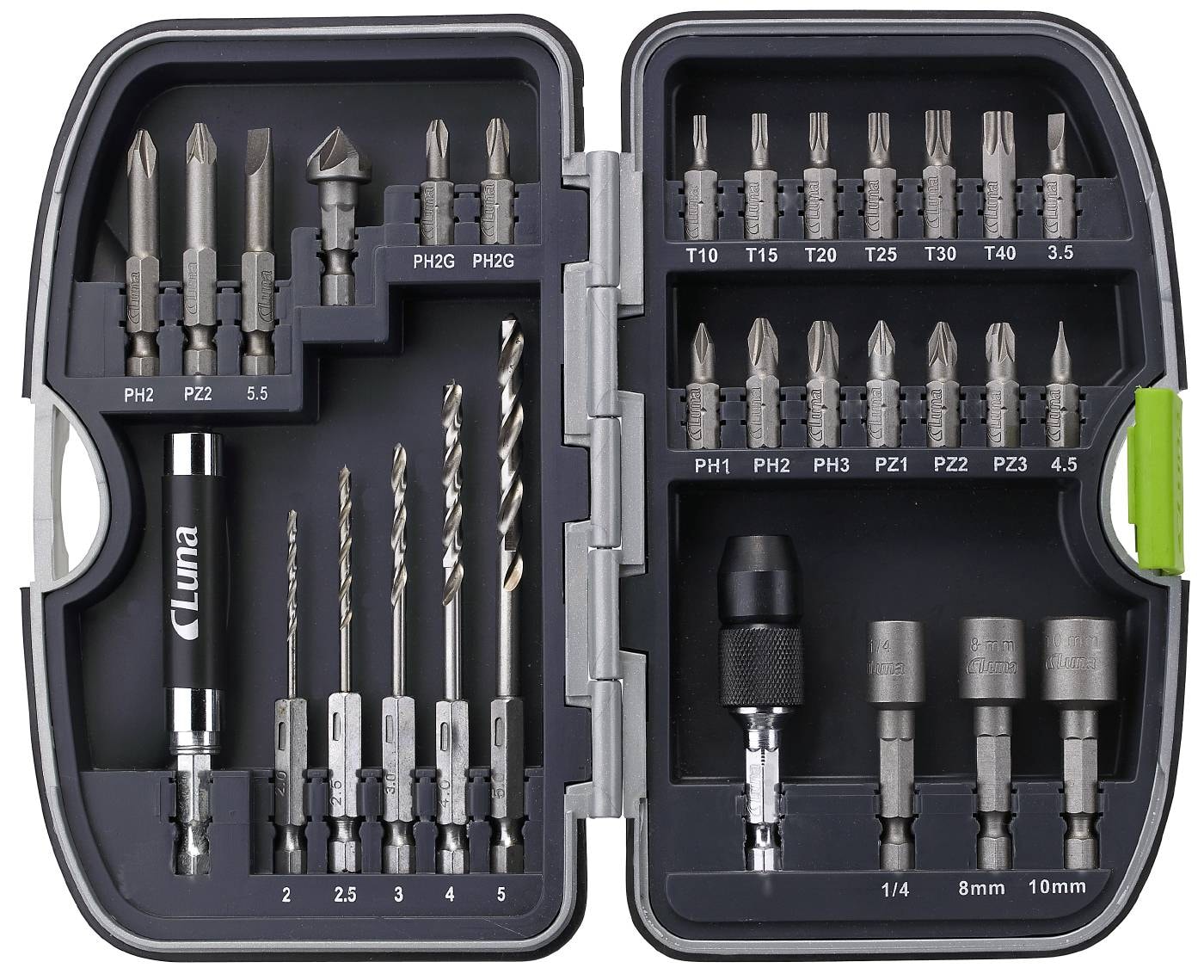 Luna bits- og borsæt 30 dele