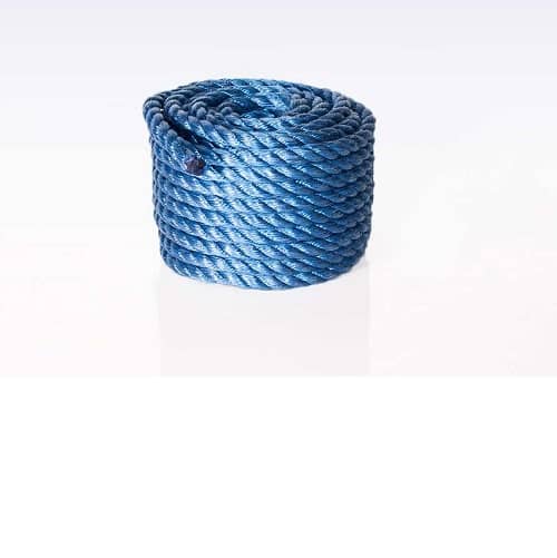 Polyreb i blå 3-slået minirulle Ø14 mm x 20 m