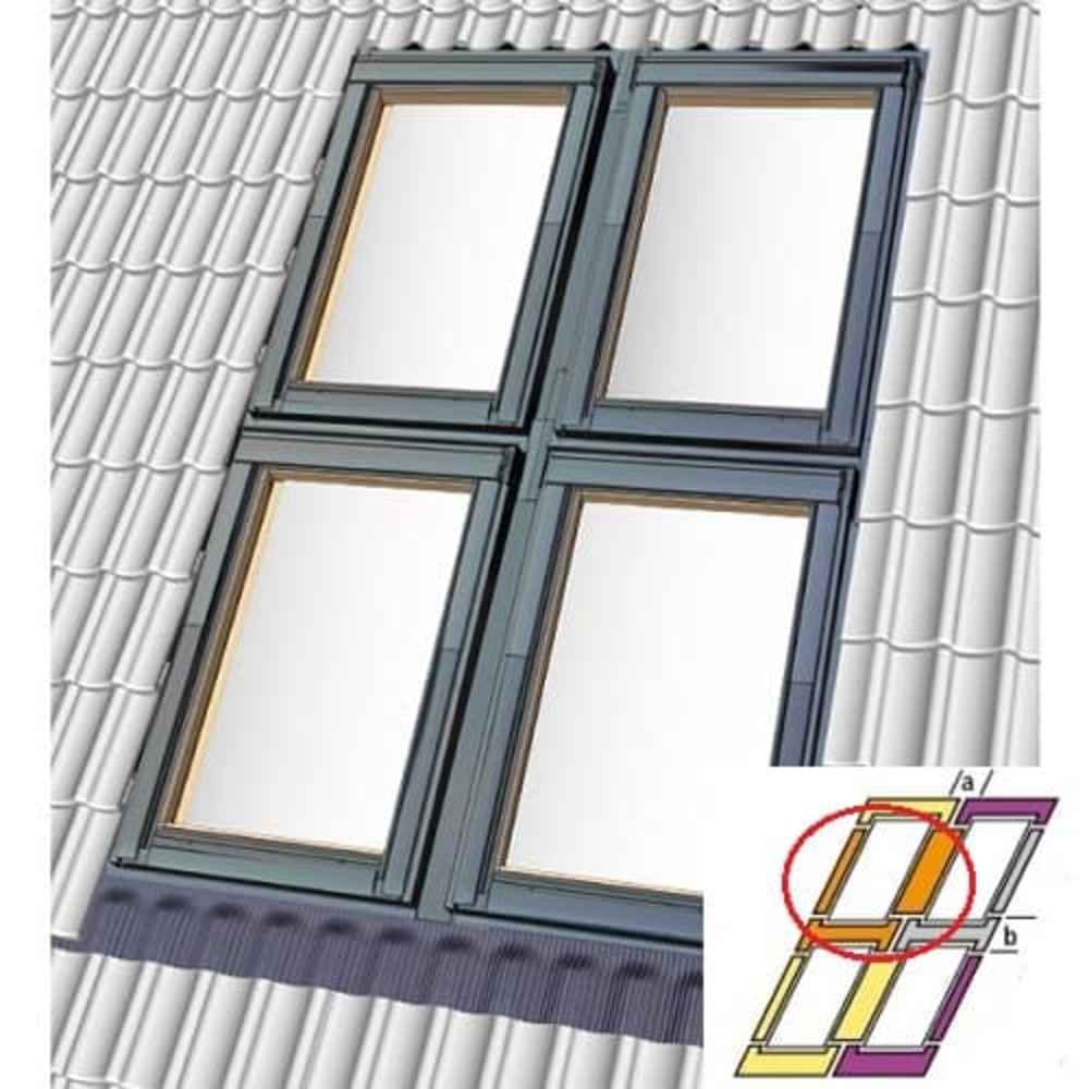 Velux Kombiinddækning EKW 0004EE (Op/Venstre) Prof. tagmateriale SK08 114x140 cm