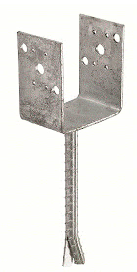 Paslode stolpebærer Type U. Varmforzinket. D100 x B90 x H137,5 + L400 mm.
