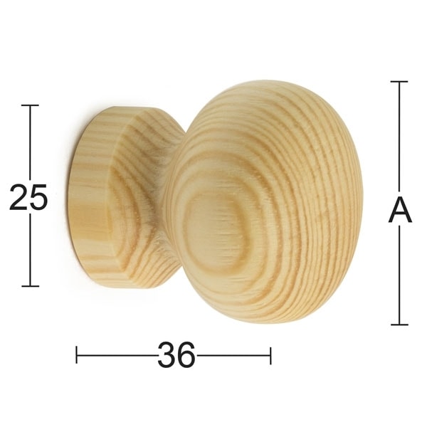 Habo Møbelknop 30 mm 1Stk David Fyr