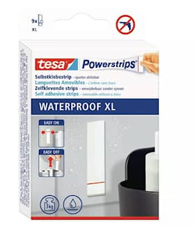 Tesa Powerstrips Waterproof Xtra Large selvklæbende strips 3 kg 9 stk.