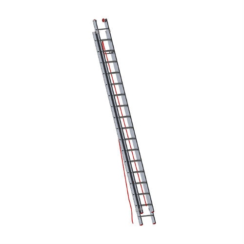 Jumbo hejsestige 2-delt 11,9 meter 2 x 23 trin med tov og tophjul 41JHS223