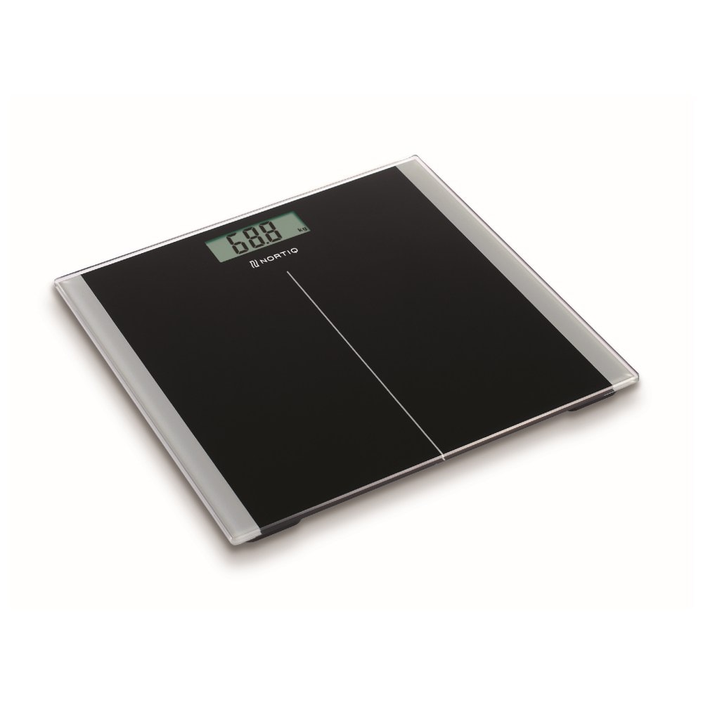 Nortiq 9380 elektronisk personvægt i sort glas