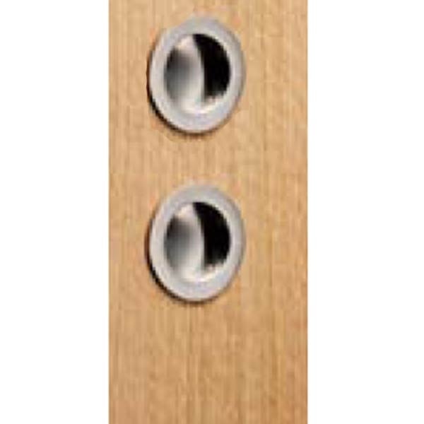 TILKØB TIL SKYDEDØR Swedoor Runde Skydedørsskåle Ø 40 mm. 4 stk m/kromlook