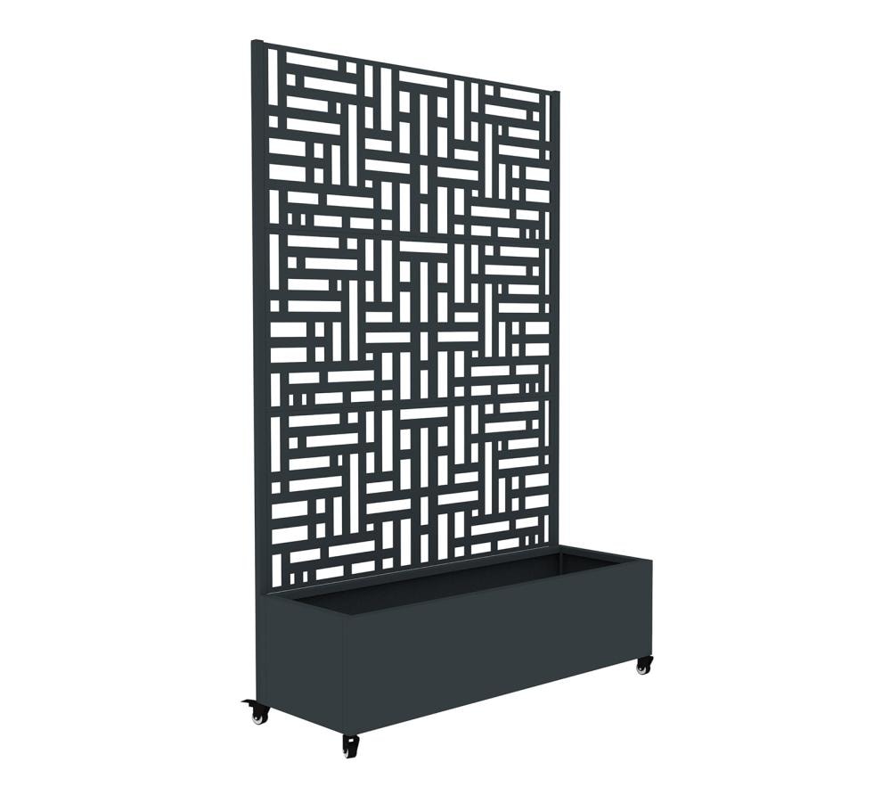 Westmann Dekora 3 plantekasse med espalier og hjul 120 x 40 x 180 cm