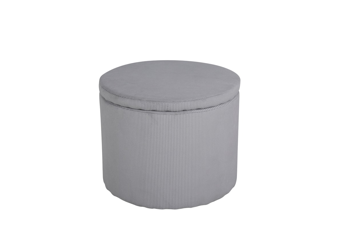 Venture Design Dunken puf i grå corduroy
