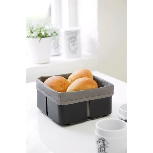 Steel-Function Roma brødkurv i sort og grå 20 x 20 cm