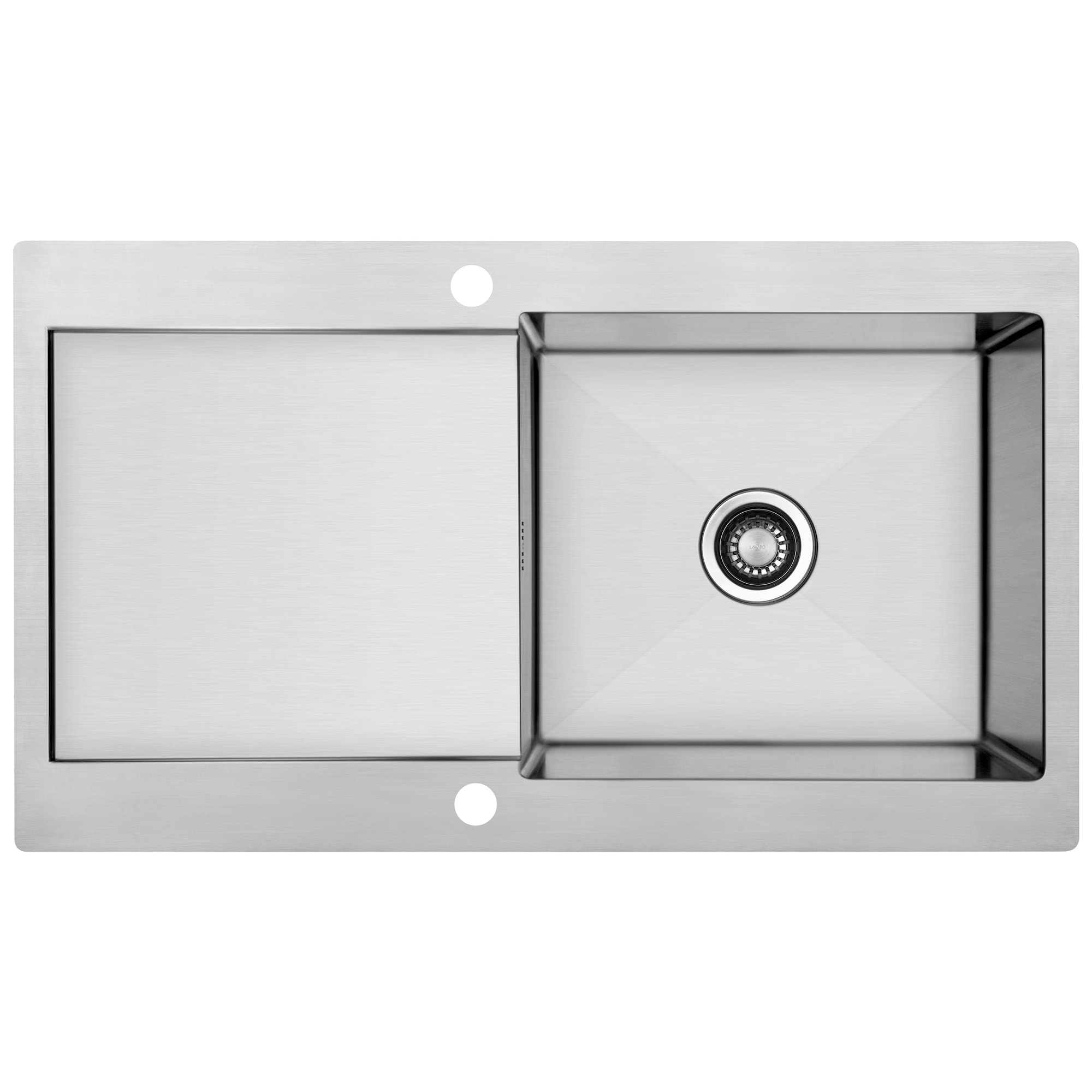 Lavabo Kubus 90 Soft  køkkenvask i rustfri med bakke vendbar