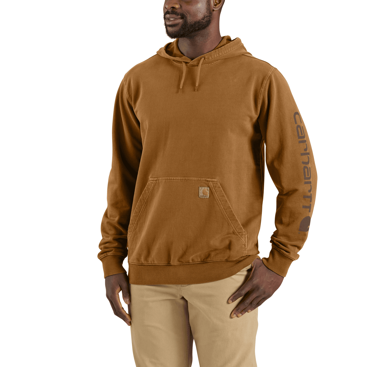 Carhartt Durham Garment Dyed Logo Sweatshirt Men Carhartt Brown 2XL