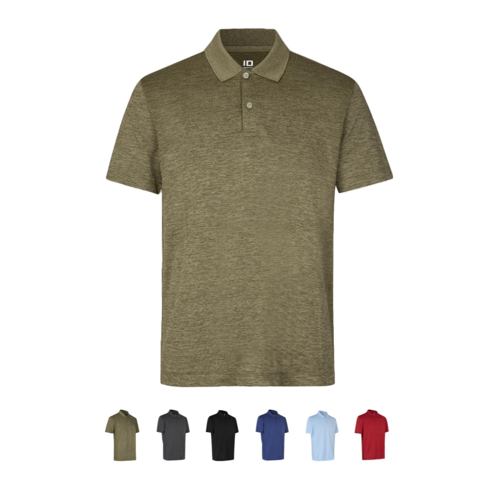 ID poloshirt active anthracite melange