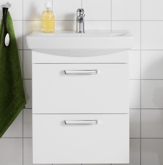 Hafa Life vaskeskab i hvid uden skuffefront 70 cm