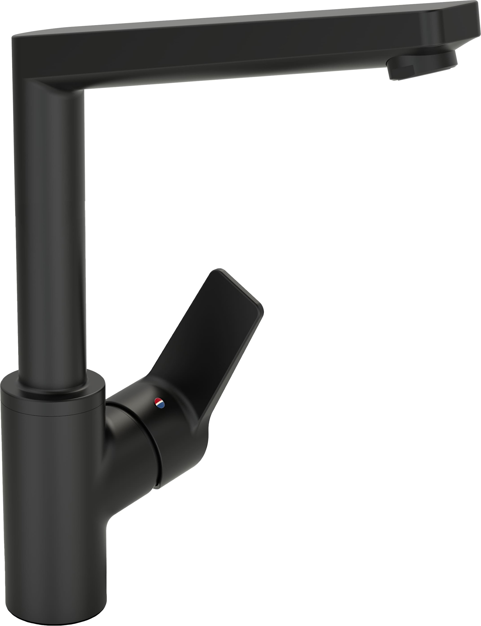 Oras Twista køkkenarmatur i mat sort med høj tud