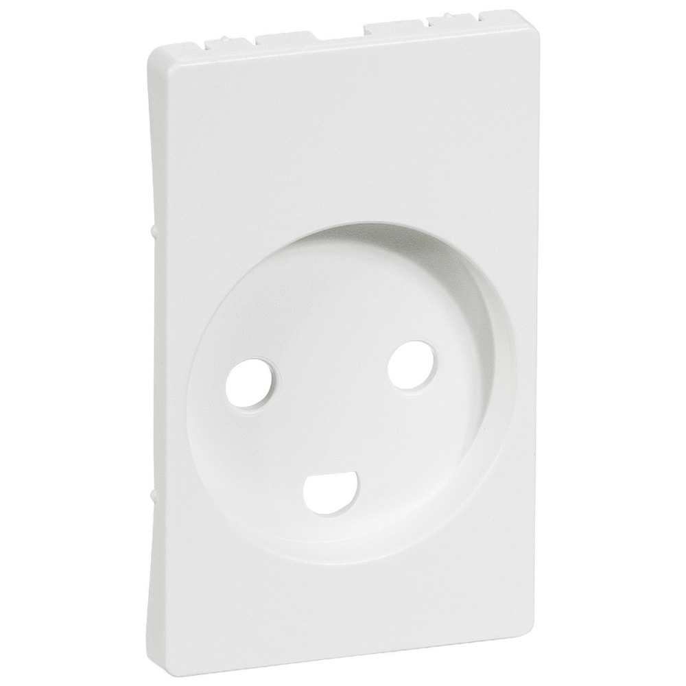 LK Fuga afdækning for stikkontakt hvid 2-pol med jord 1 1/2 modul