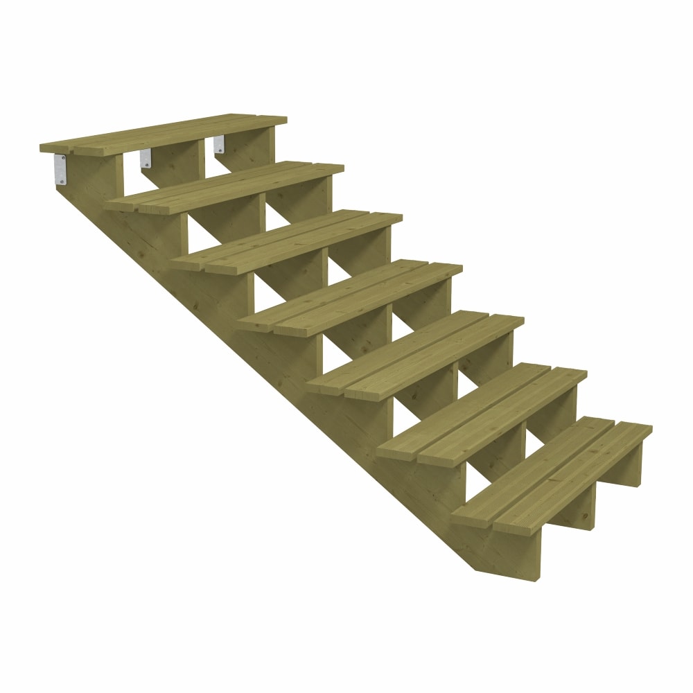 Plus terrassetrappe 7 trin 179 x 122 x 180 cm