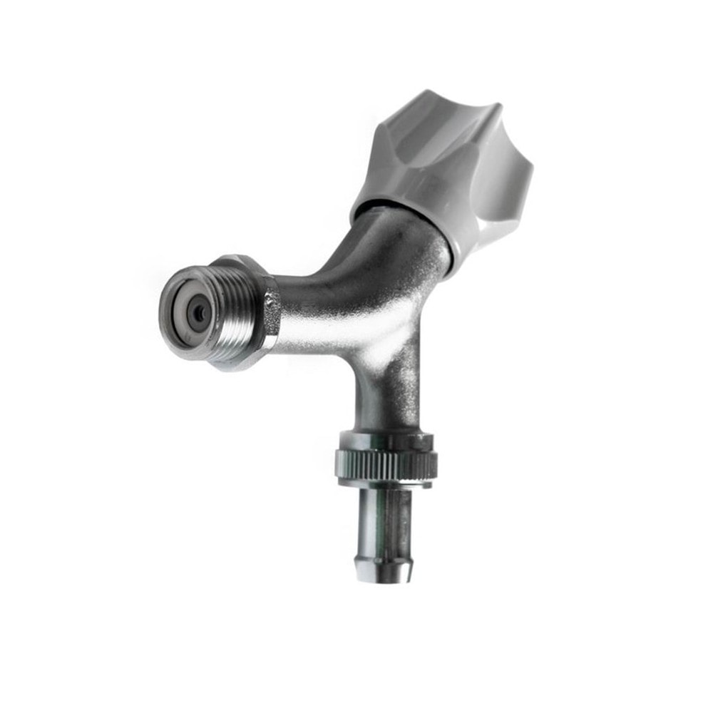 Aftapningshane 1/2" matkrom med kronegreb, slangeforskr. og kontraventil