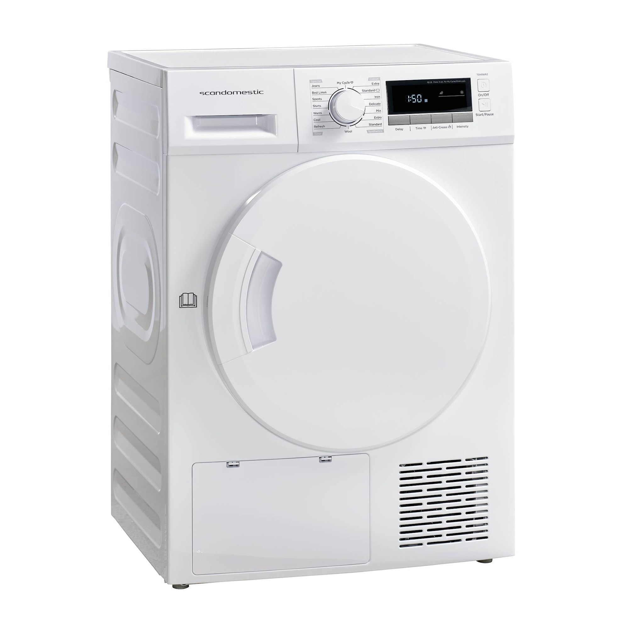 Scandomestic TDH8WA2 kondenstørretumbler hvid 8 kg